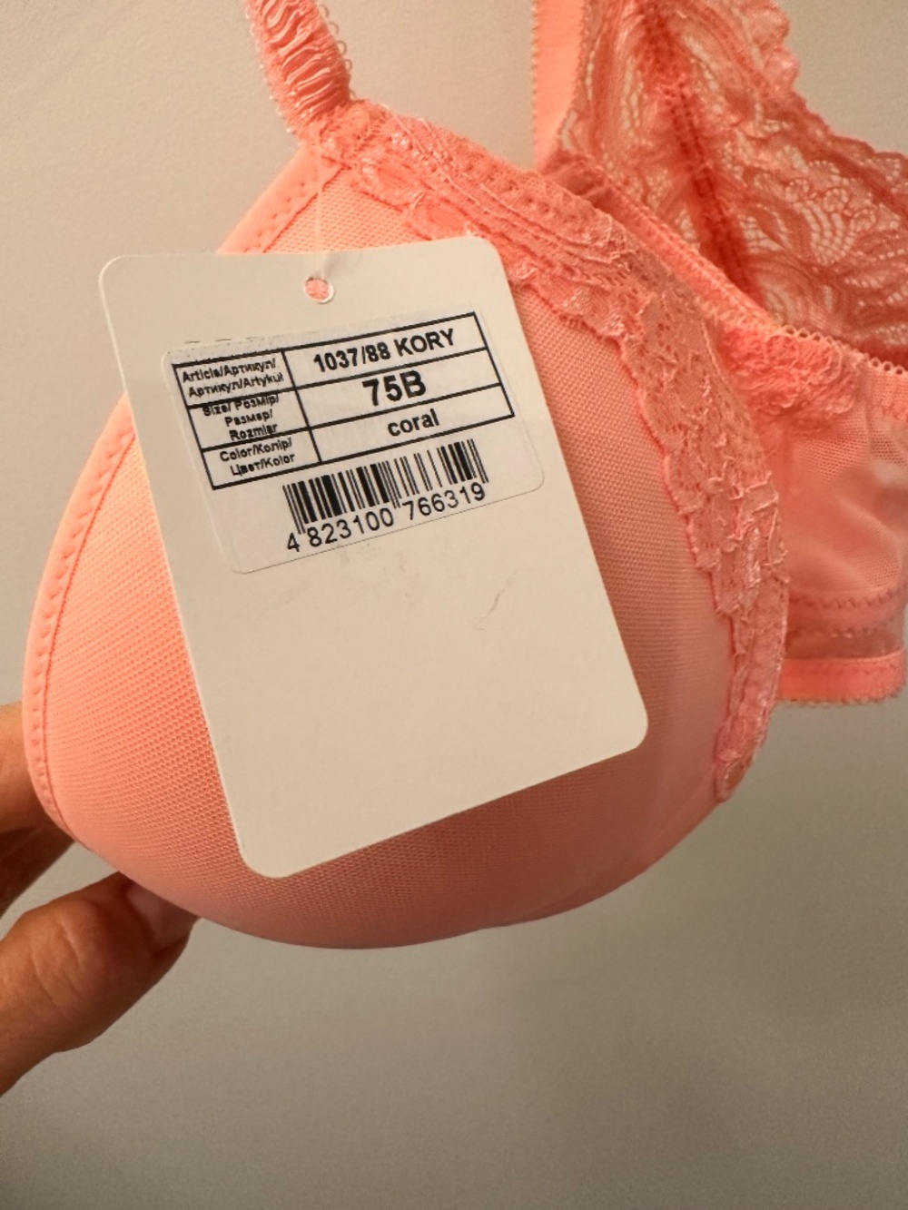 Jasmine  brand bra 34B color: coral - Picture 7 of 9